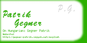 patrik gegner business card